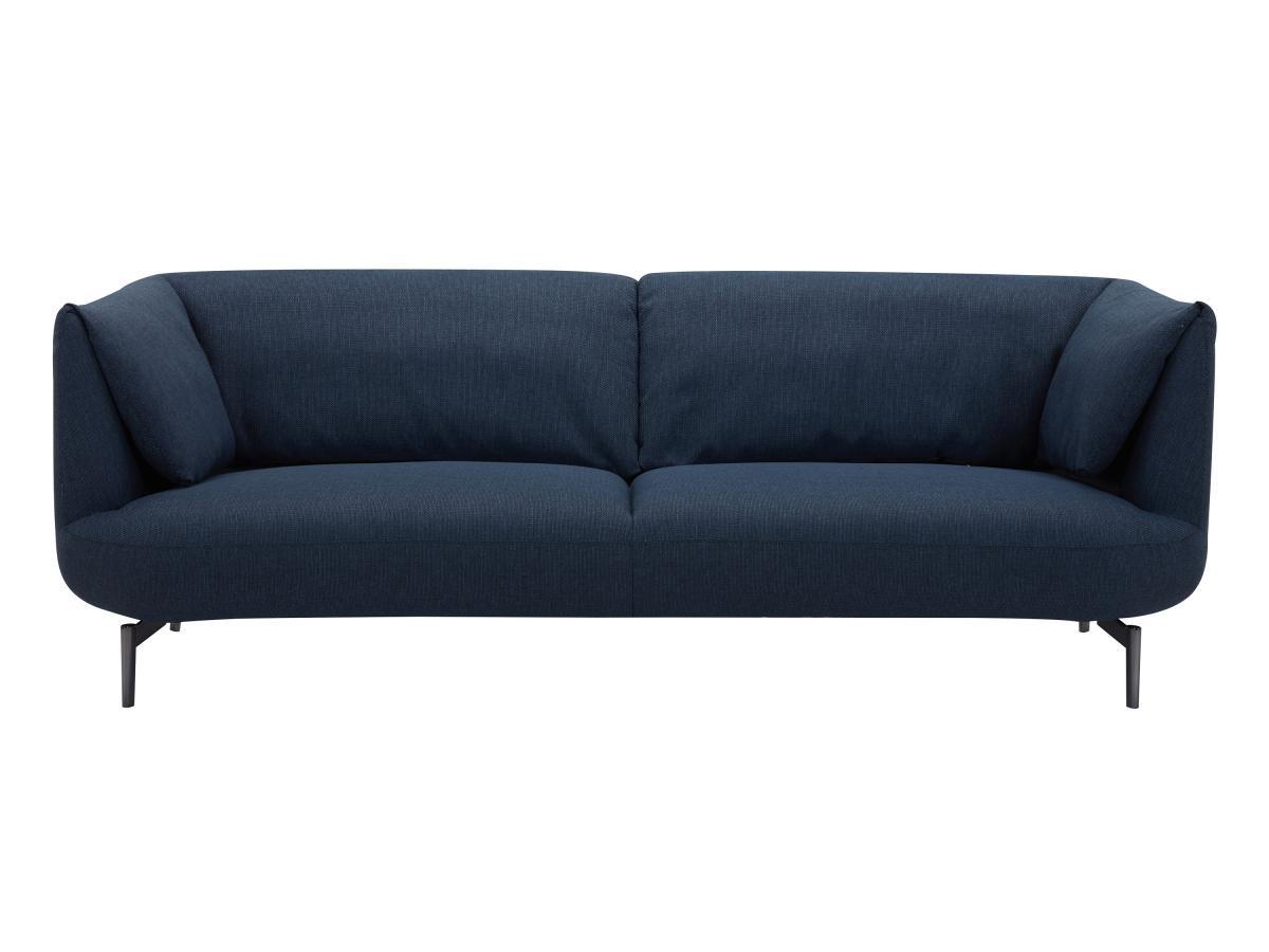 Vente-unique Sofa 3-Sitzer - Stoff - Blau - ANGELINA  