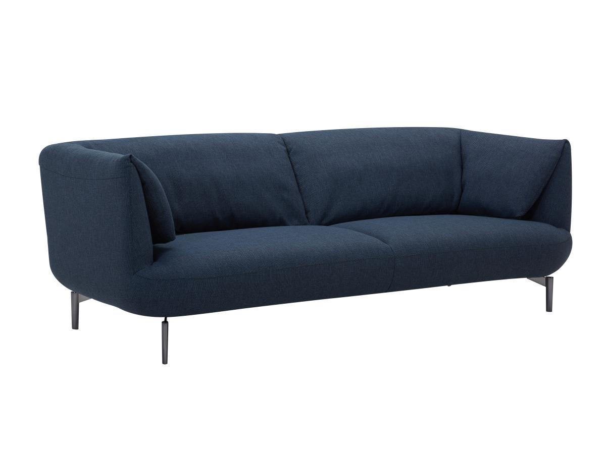 Vente-unique Sofa 3-Sitzer - Stoff - Blau - ANGELINA  