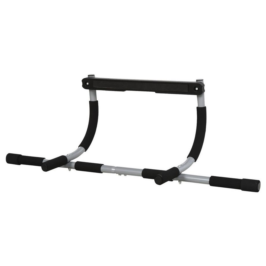 Northio  Support D'Entraînement Multifonctionnel Pour Barre De Traction, Barre De Porte En Acier Et Mousse, Noir + Gris, 92X40X17Cm 