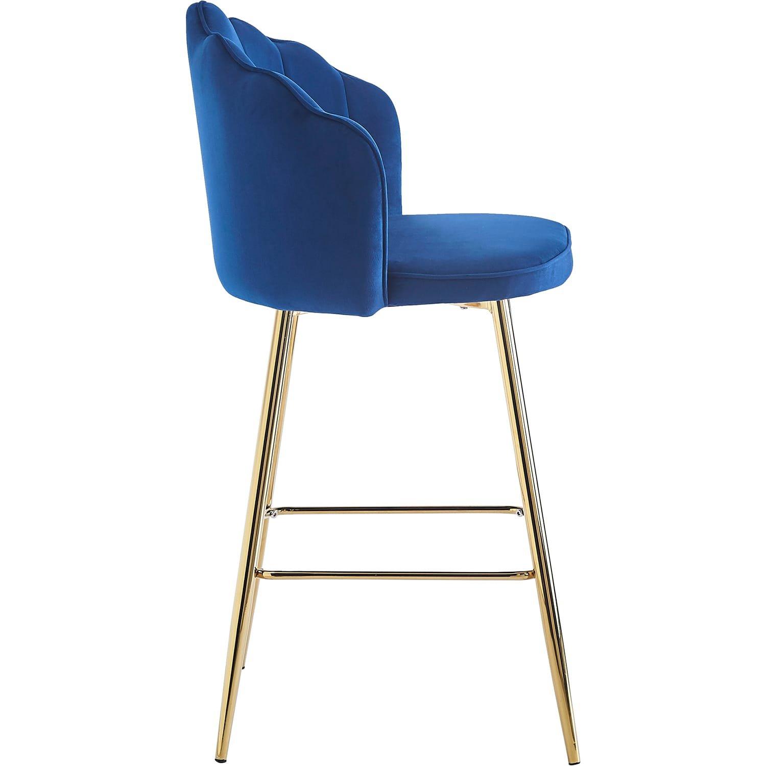 mutoni Tabouret de bar Zebstox bleu foncé 100 (lot de 2)  