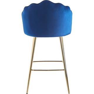 mutoni Tabouret de bar Zebstox bleu foncé 100 (lot de 2)  