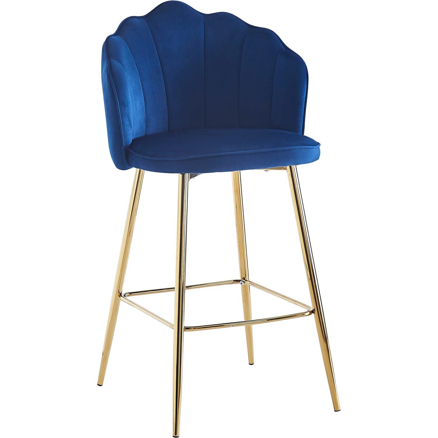 mutoni Tabouret de bar Zebstox bleu foncé 100 (lot de 2)  