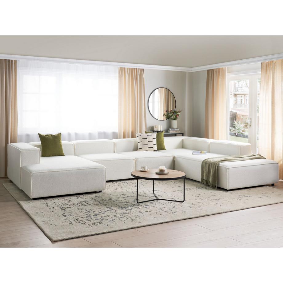 Beliani Canapé d'angle en Bouclé Moderne APRICA  