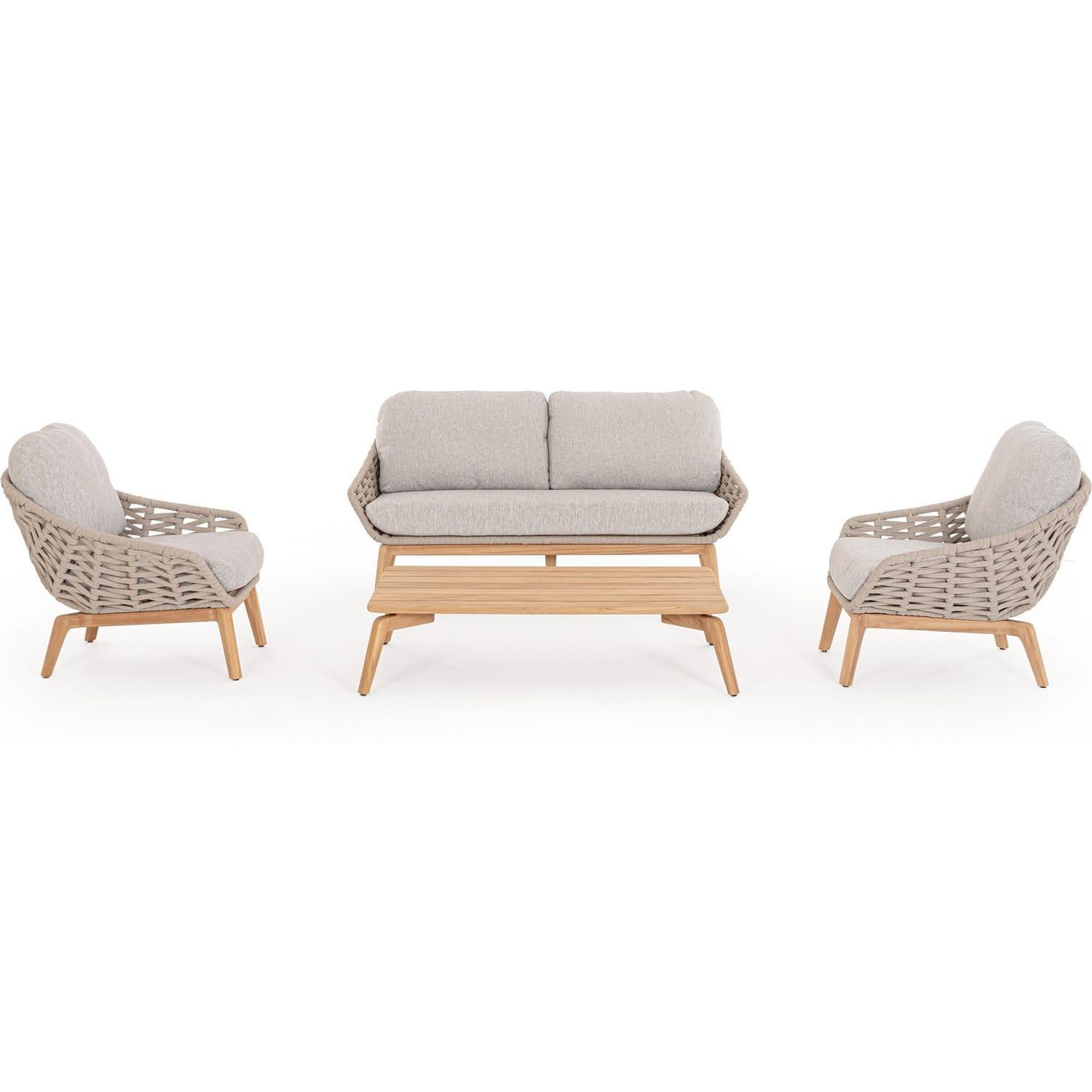 mutoni Gartensofa Tamires 3-Sitzer Teakholz  