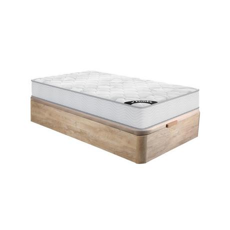 Ysmée Ensemble 90 x 190 cm sommier coffre naturel clair + matelas ressorts ensachés ép.20cm - SONGE de YSMÉE  