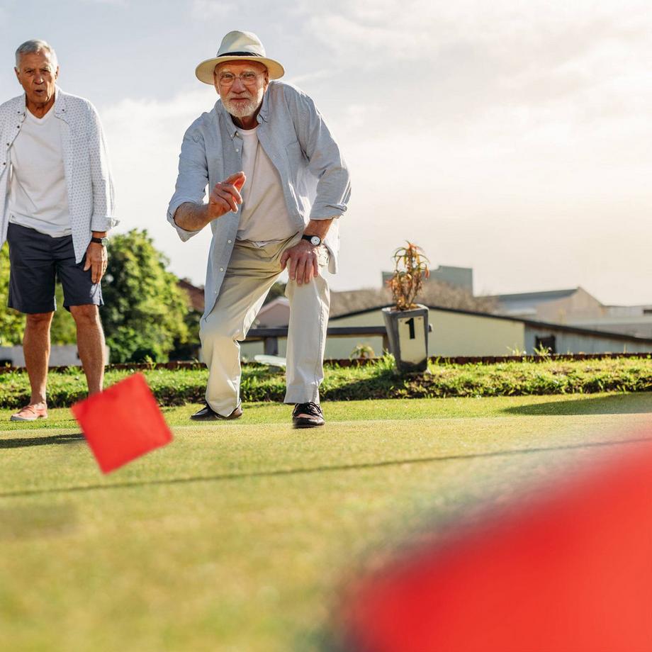 B2X  2-in-1 Wurfspiel Cornhole & Drei in einer Reihe 