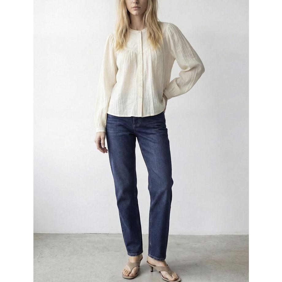 VILA Bluse Mao-Kragen  