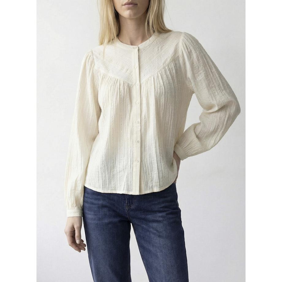 Bluse mit Mao-Kragen
