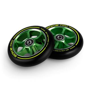 B2X  Roues vertes pour scooter 110 mm, pack de 2 