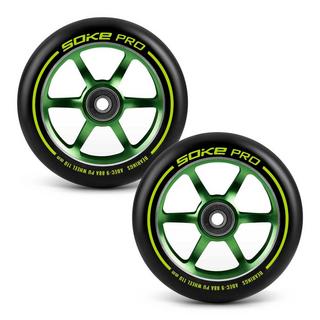 B2X  Roues vertes pour scooter 110 mm, pack de 2 