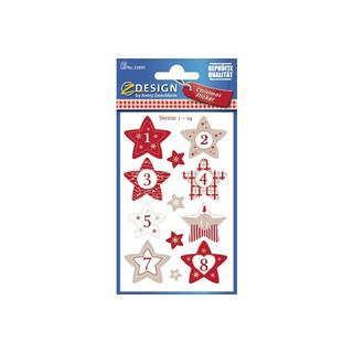 Z-DESIGN Z-DESIGN Sticker Weihnachten 52890Z Sterne 1-24 3 Stück  