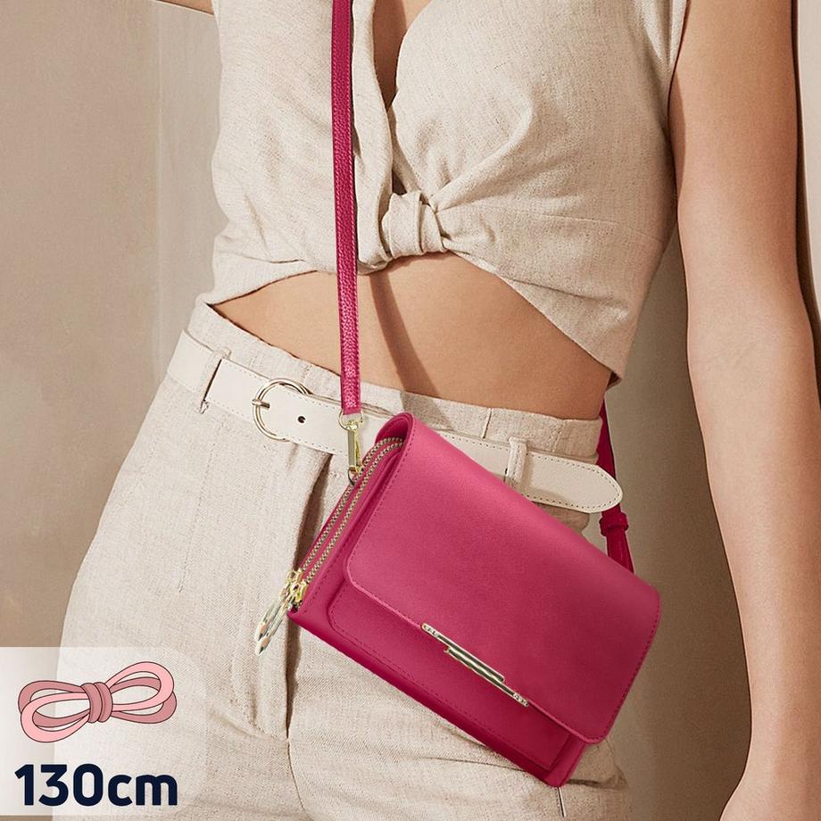 Avizar  Sacoche Bandoulière en Simili Cuir Rose 