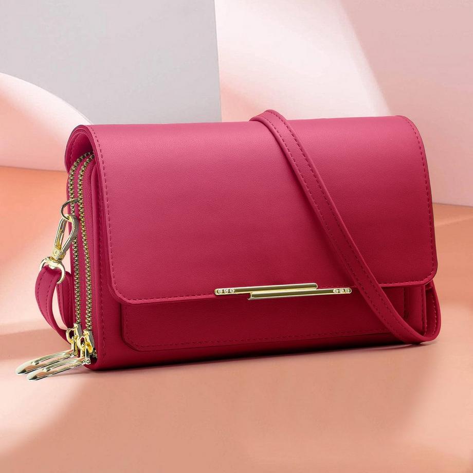 Avizar  Sacoche Bandoulière en Simili Cuir Rose 