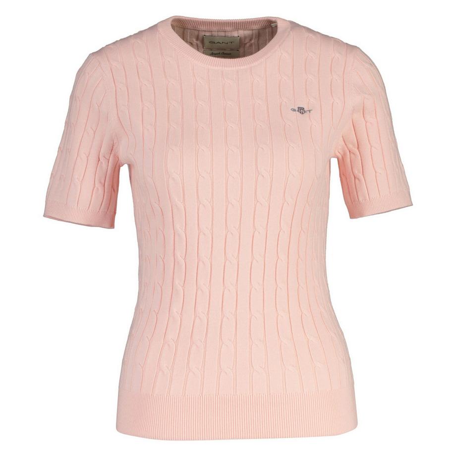 T-Shirt  1er Pack Bequem sitzend-STRETCH COTTON CABLE C-NECK