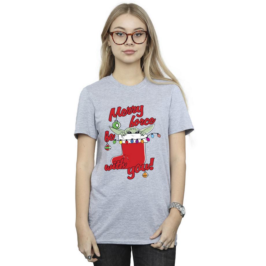 Star Wars: The Mandalorian  T-ShirtMerry Force Be With You 