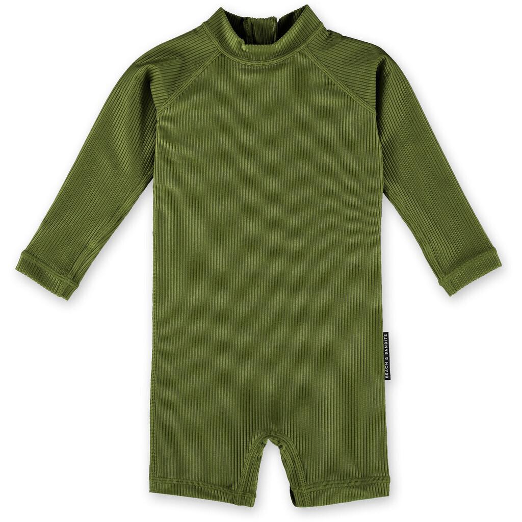 Beach & Bandits  Badeoverall Baby Ribbed Pesto 