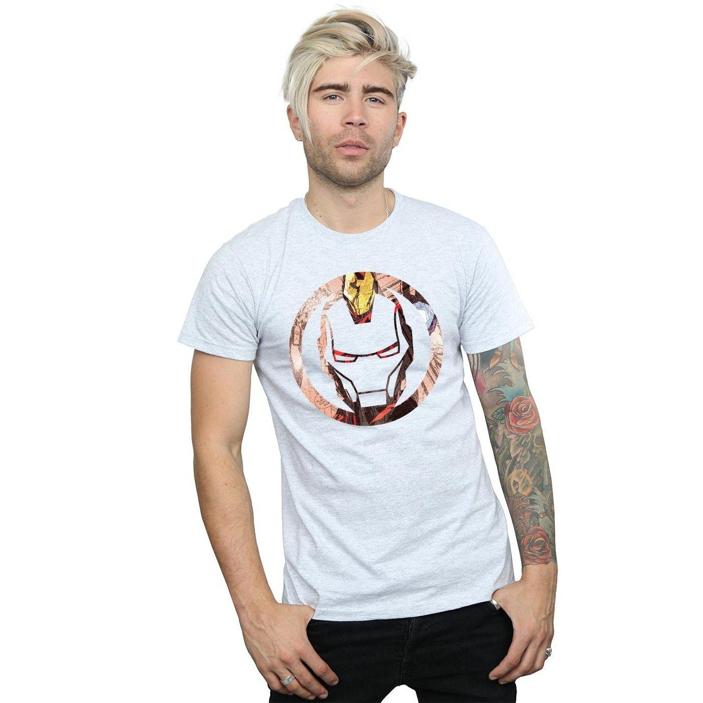 Iron Man Iron Man Masque Logo T-Shirt  