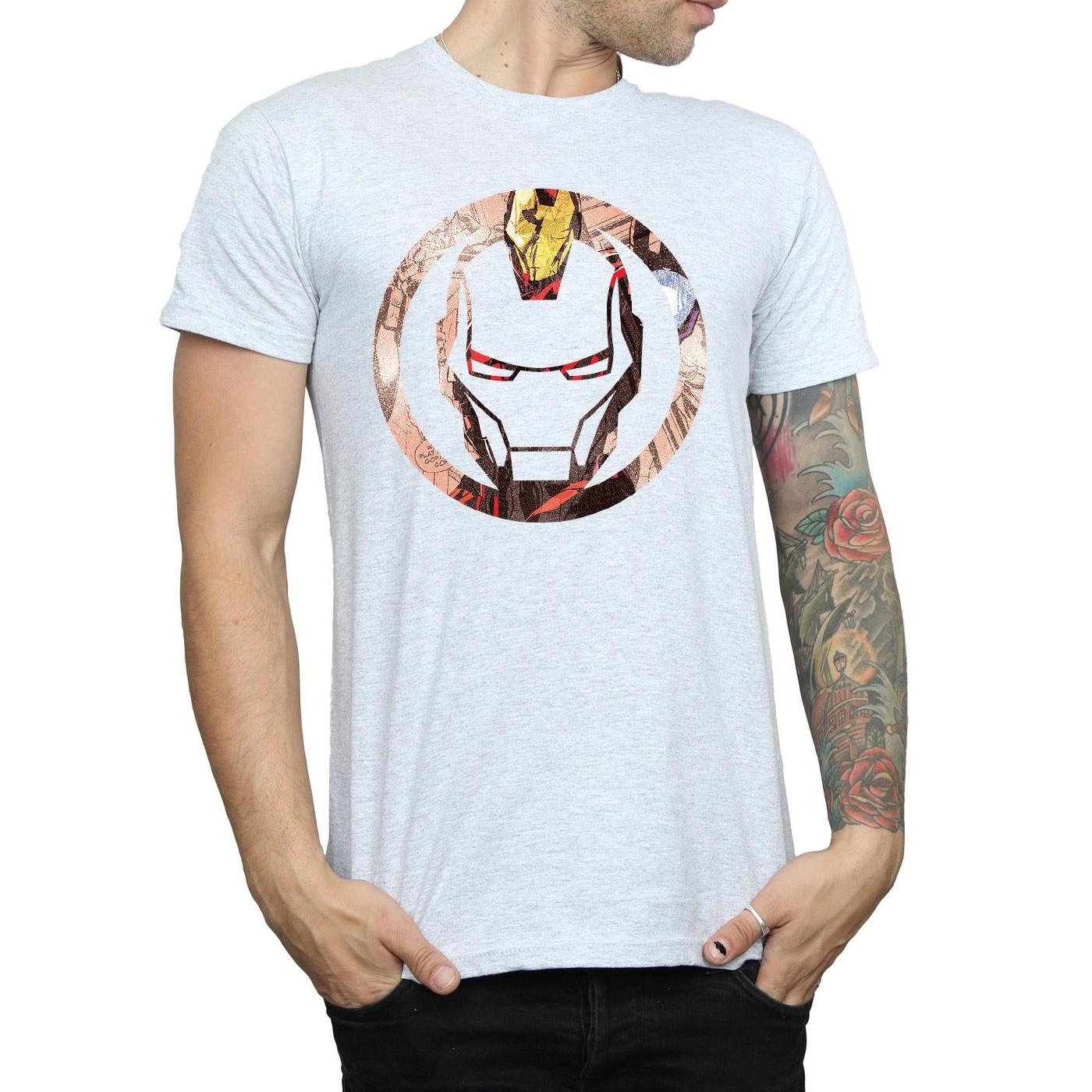 Iron Man Iron Man Masque Logo T-Shirt  