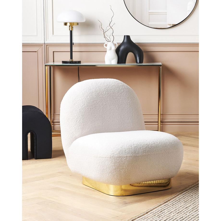 Beliani Fauteuil en Bouclé Moderne LOVIISA  