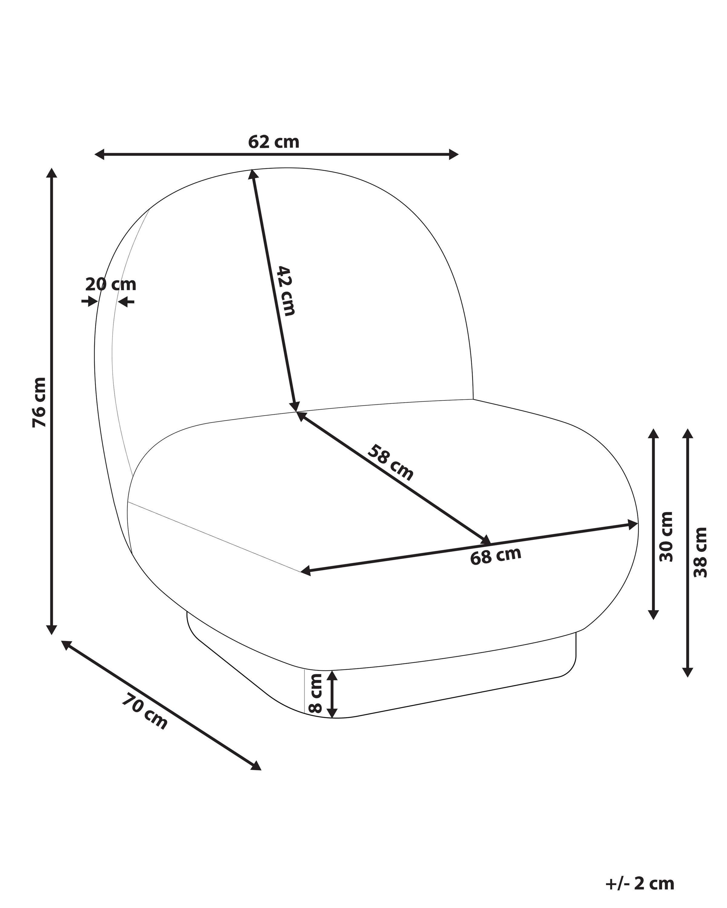 Beliani Fauteuil en Bouclé Moderne LOVIISA  