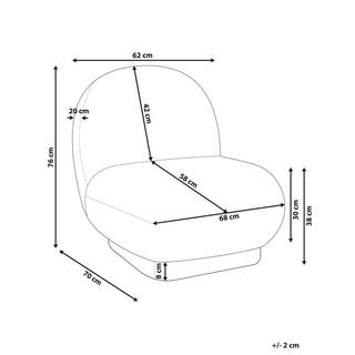 Beliani Fauteuil en Bouclé Moderne LOVIISA  