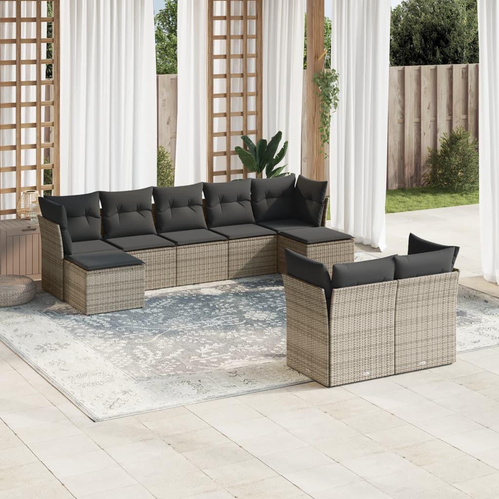 VidaXL set divano da giardino Polirattan  