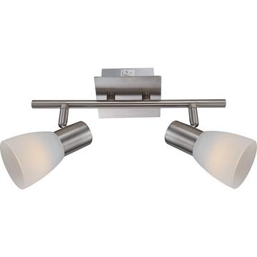 LED Deckenleuchte nickel matt 2xE14 LED 10x30x14