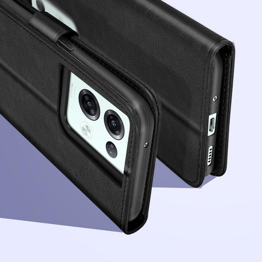 Avizar  Étui Oppo Reno 8 Pro 5G Porte-carte Noir 