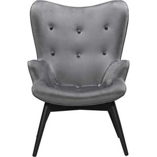 mutoni Fauteuil en velours gris  