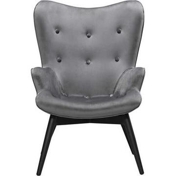 Fauteuil en velours gris