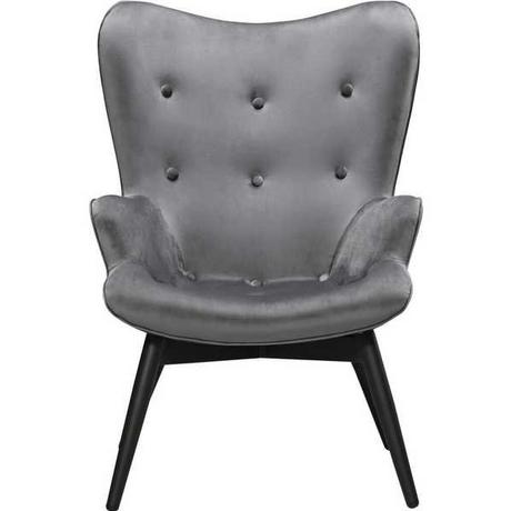 mutoni Fauteuil en velours gris  