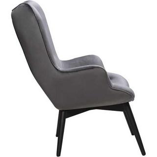 mutoni Fauteuil en velours gris  