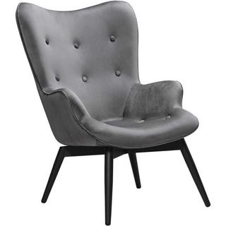 mutoni Fauteuil velours gris  