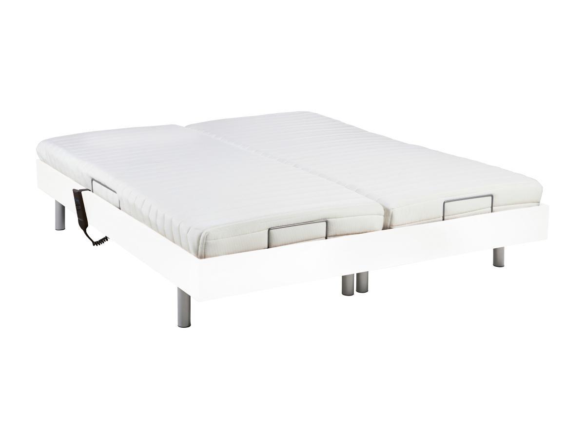 DREAMEA Lit électrique relaxation tout plots matelas latex CASSIOPEE III de DREAMEA moteurs OKIN 2  