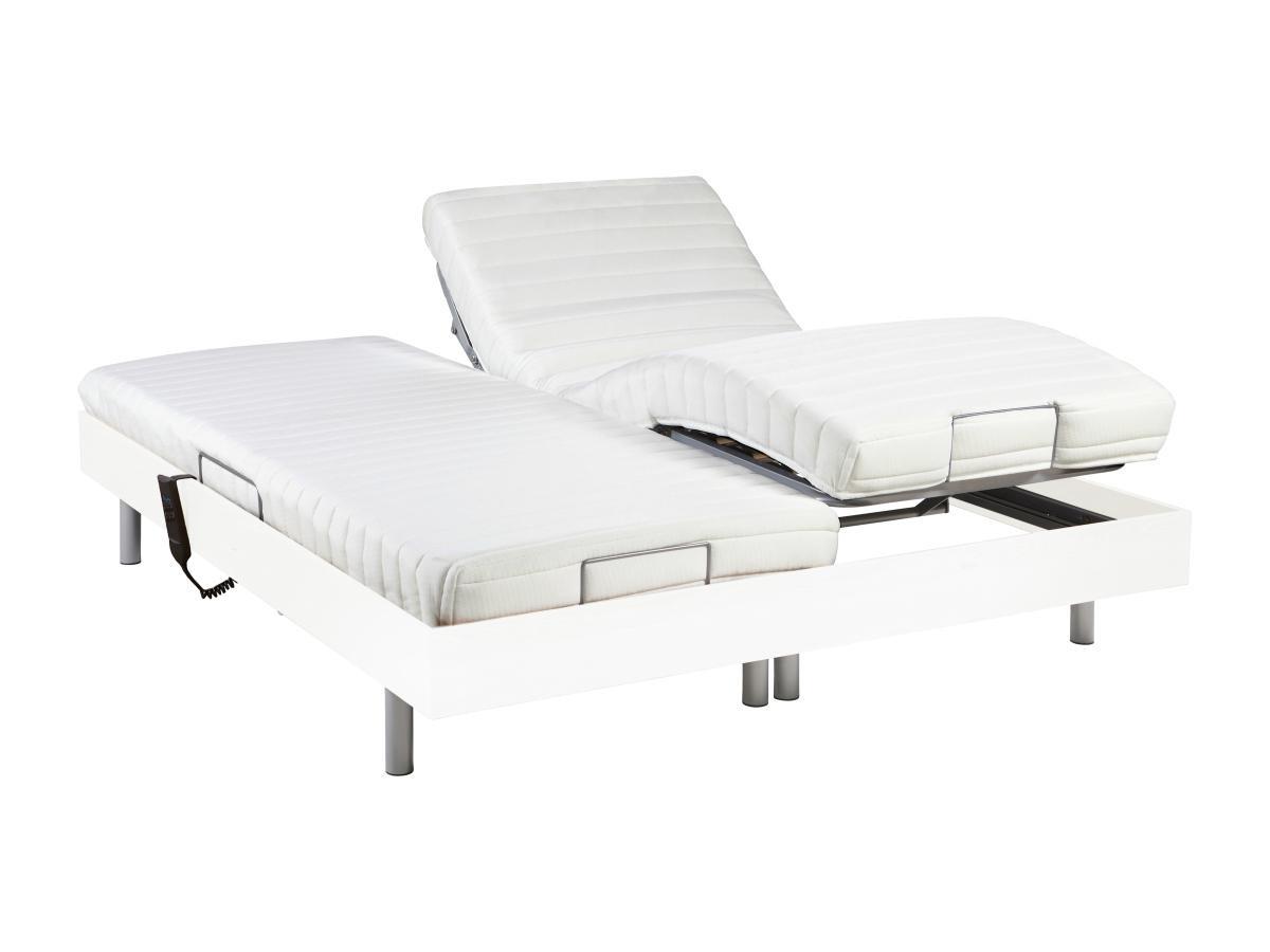 DREAMEA Lit électrique relaxation tout plots matelas latex CASSIOPEE III de DREAMEA moteurs OKIN 2  