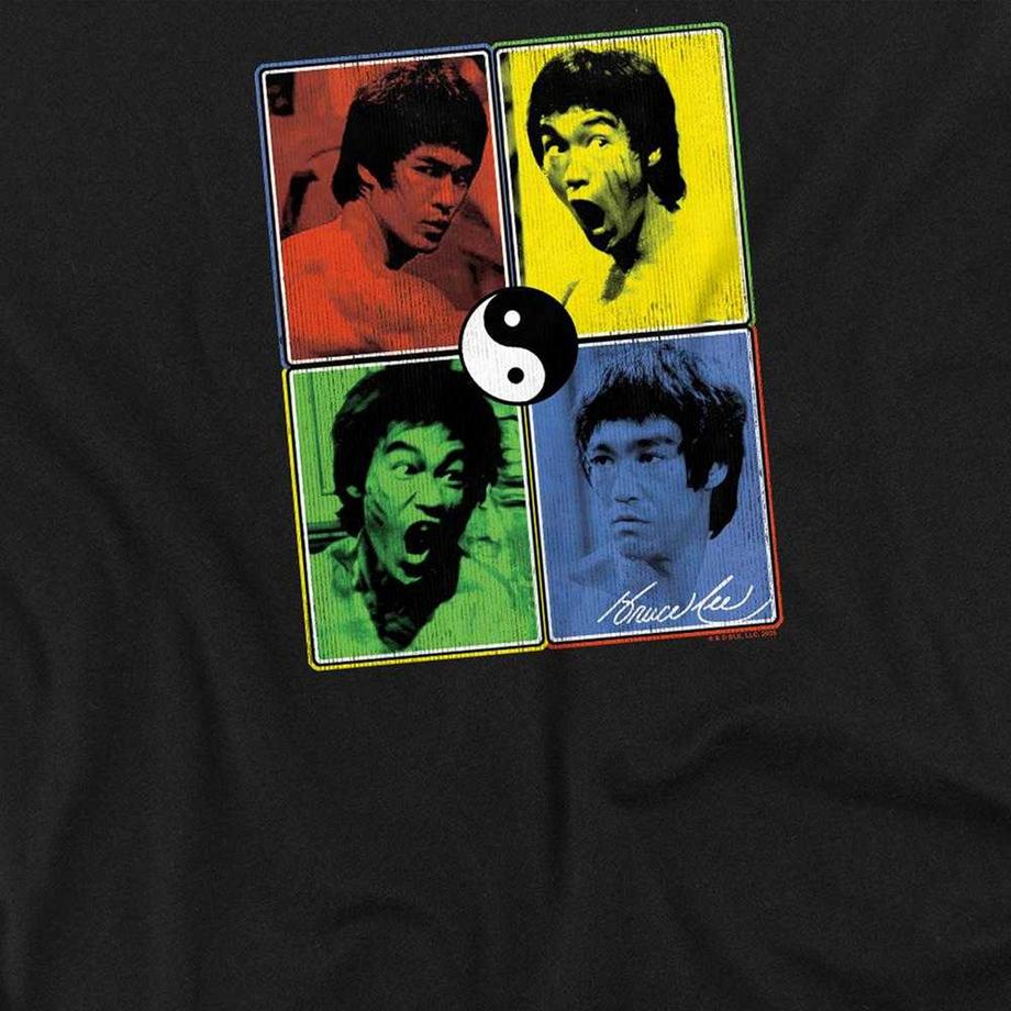 Bruce Lee T-Shirt Manica Lunga Color Block  