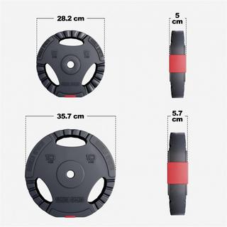 Gorilla Sports  Gripper Kunststoff Hantelscheiben 1,25 - 15 KG 