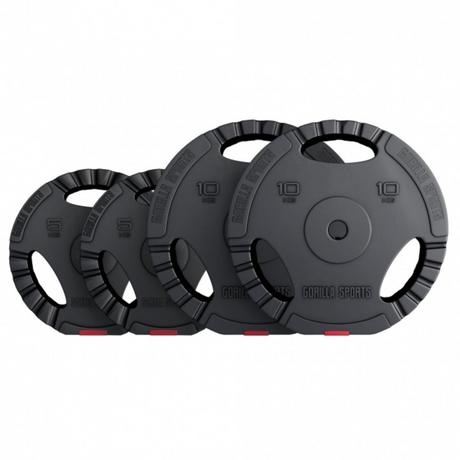 Gorilla Sports  Gripper Kunststoff Hantelscheiben 1,25 - 15 KG 