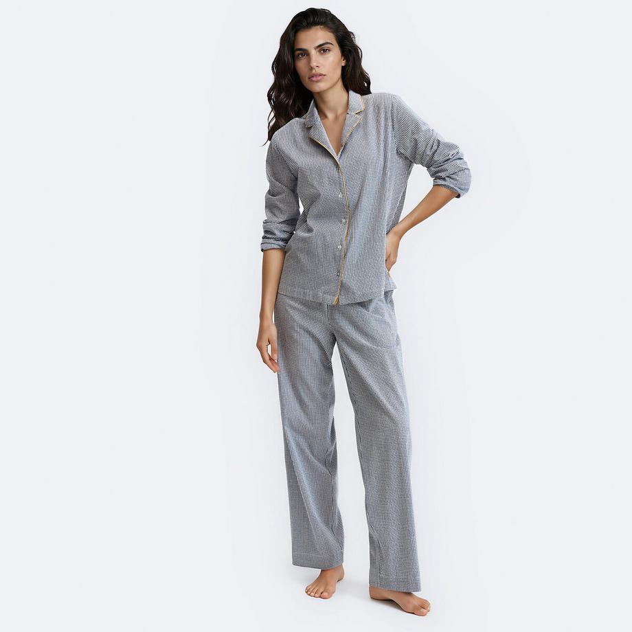 Pyjama 2 pièces micro carreaux vichy