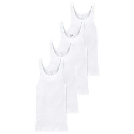 Schiesser Cotton Essentials Doppelripp Unterhemd 4er Pack  