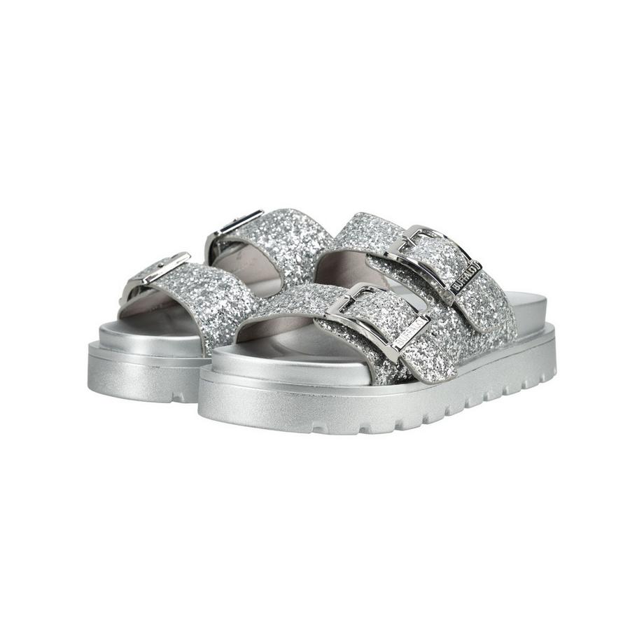 Buffalo Sandali con Plateau e Doppia Cinghia Glitter  