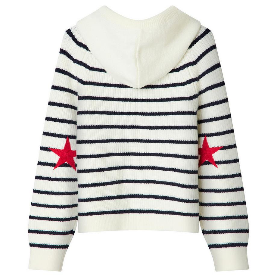 Joe Browns Gestreifter Strick Hoodie mit Stickerei  