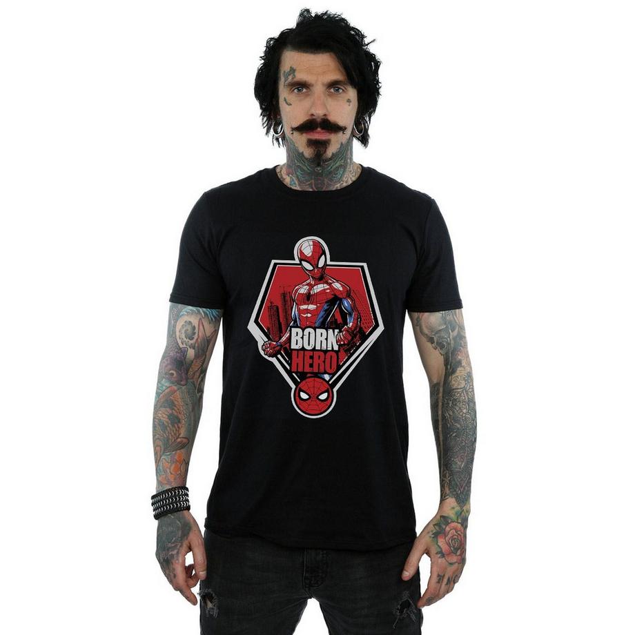 MARVEL Born Hero Spider-Man T-Shirt Stampa Grafica  
