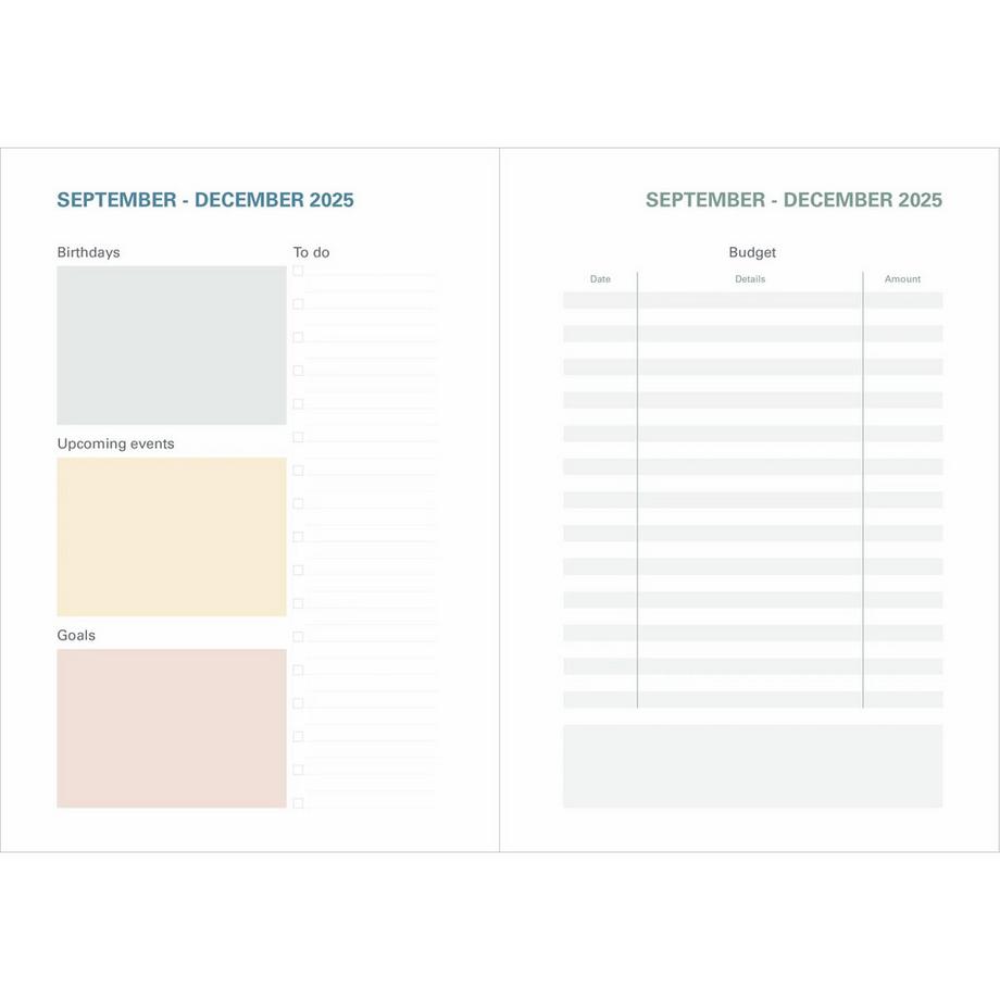 QUO-VADIS Agendas année scolaire - PLAN NOTE 15X21 - Semainier - 15x21 cm - Pastel - Année 2023-2024  