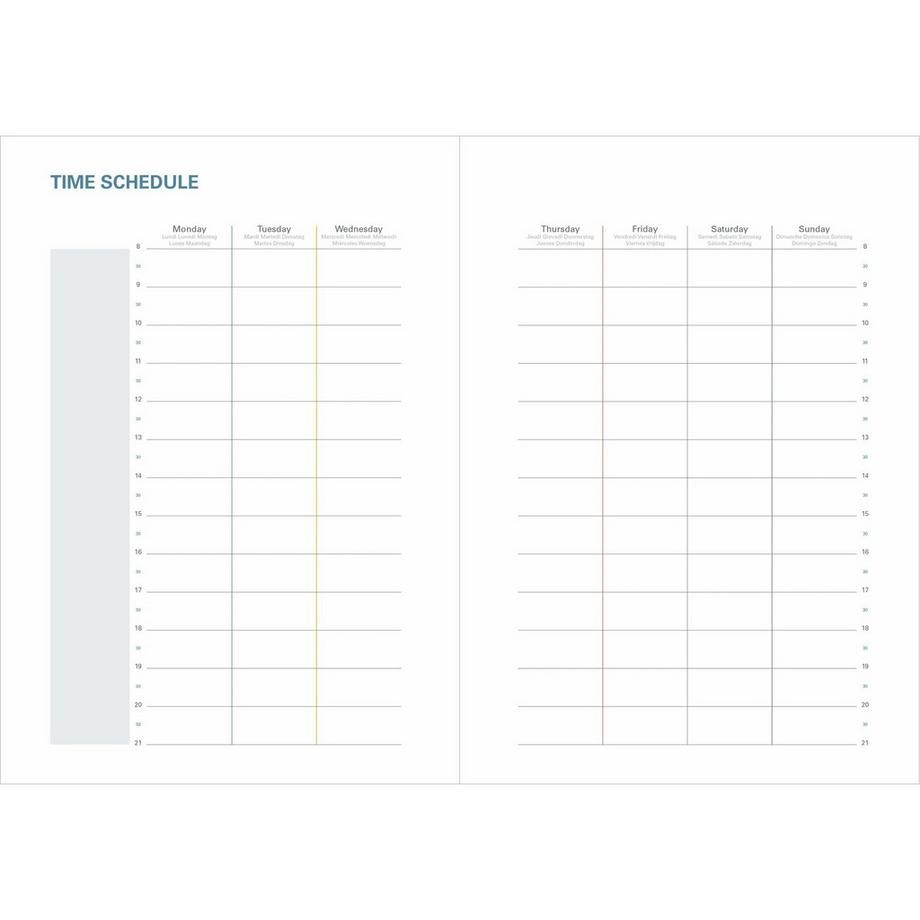 QUO-VADIS Agendas année scolaire - PLAN NOTE 15X21 - Semainier - 15x21 cm - Pastel - Année 2023-2024  