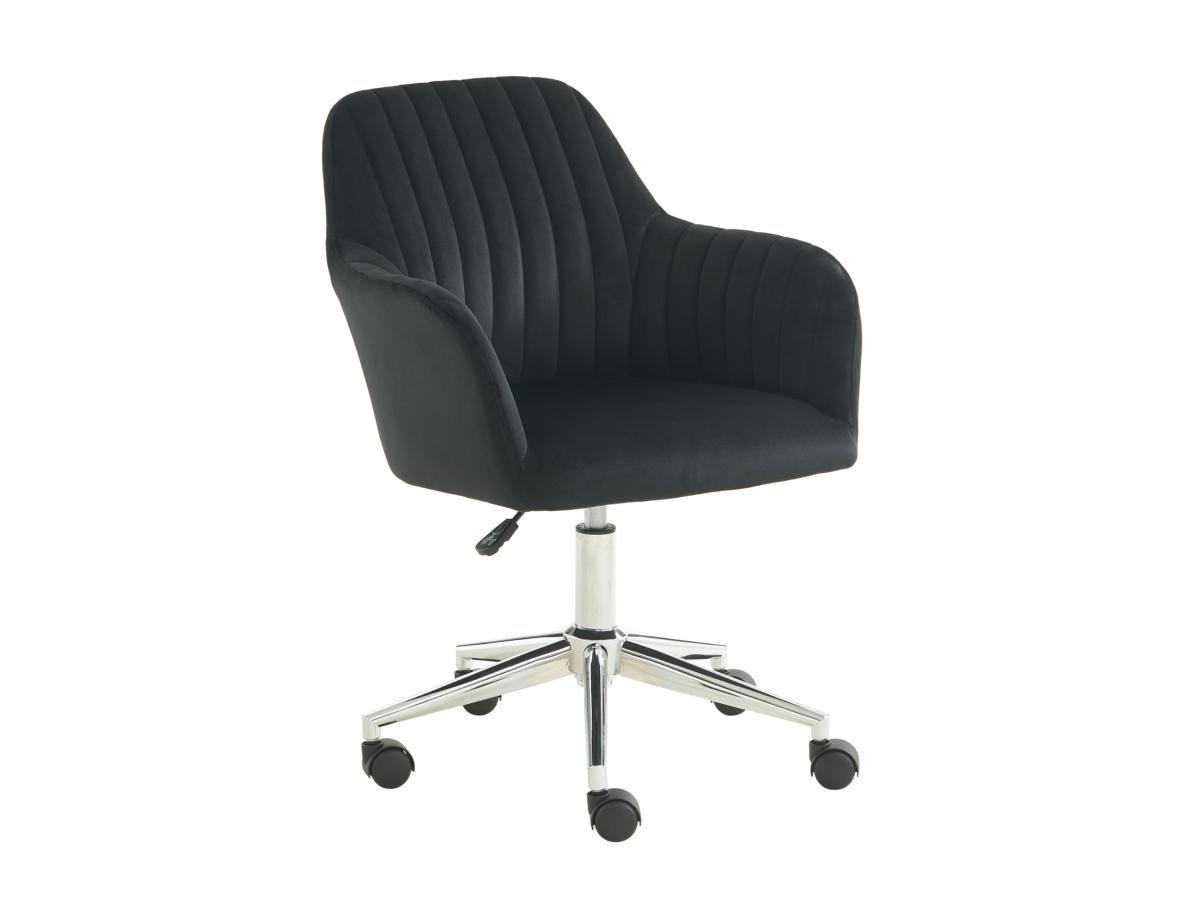 Vente-unique Chaise de bureau Velours Hauteur réglable ELEANA  