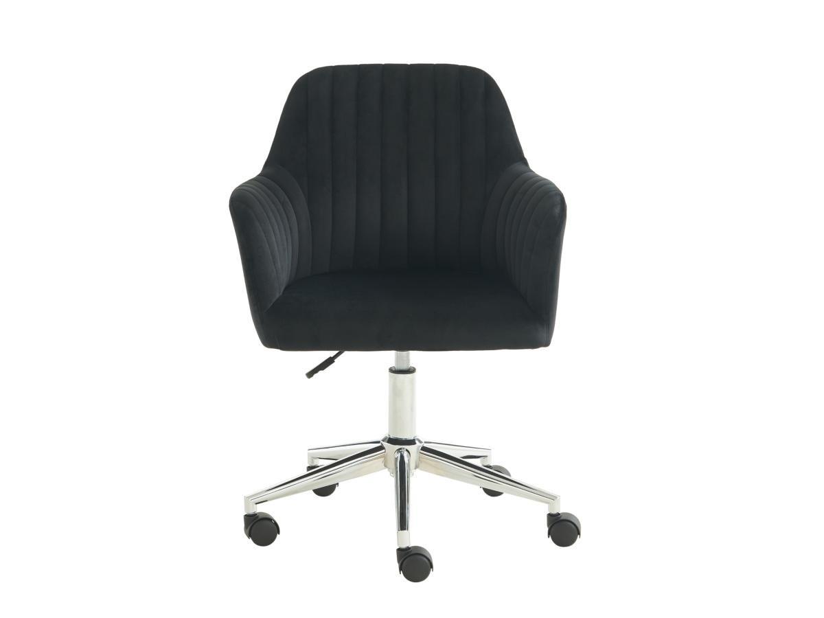 Vente-unique Chaise de bureau Velours Hauteur réglable ELEANA  