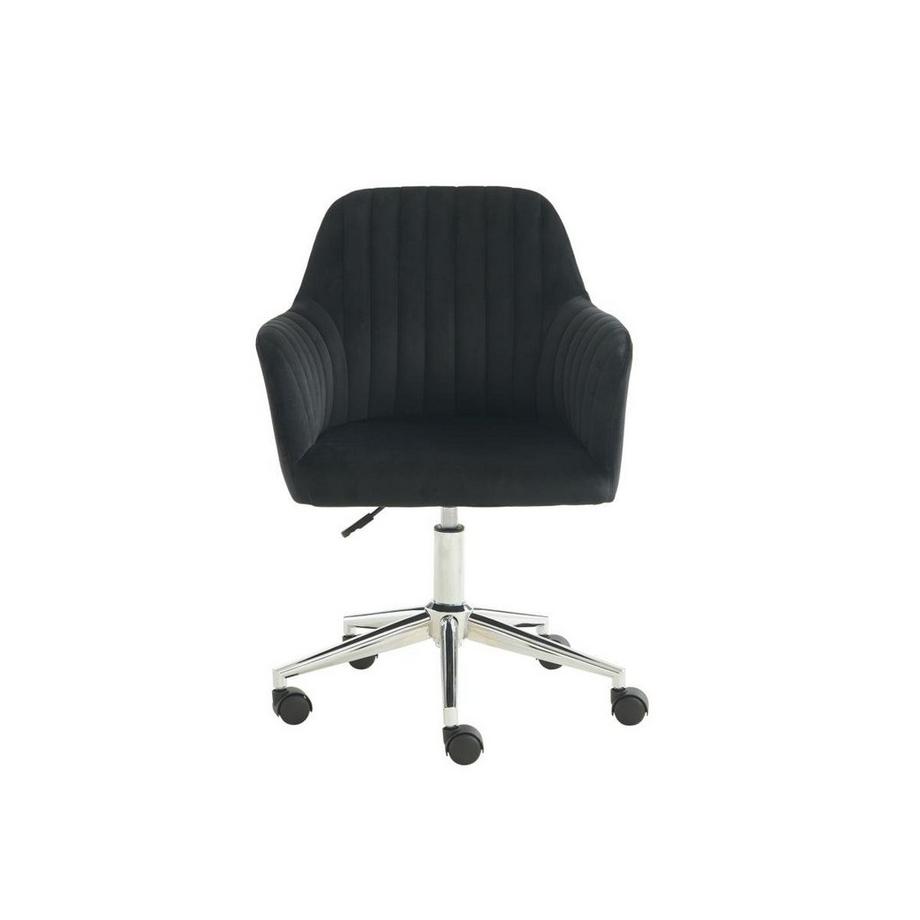 Vente-unique Chaise de bureau Velours Hauteur réglable ELEANA  