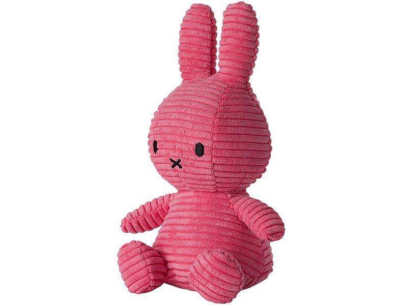 Bon Ton Toys  Miffy Jouet en velours côtelé rose bubblegum - 23 cm 