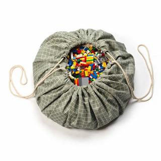 Play&Go Sac à jouet, Print Organic grid green, Play&Go  